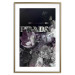 Wall Poster Prada in Flowers - composition of flowers and silver text on a black background 131798 additionalThumb 16