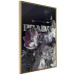 Wall Poster Prada in Flowers - composition of flowers and silver text on a black background 131798 additionalThumb 8