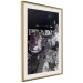 Wall Poster Prada in Flowers - composition of flowers and silver text on a black background 131798 additionalThumb 4