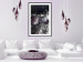 Wall Poster Prada in Flowers - composition of flowers and silver text on a black background 131798 additionalThumb 23