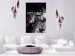 Wall Poster Prada in Flowers - composition of flowers and silver text on a black background 131798 additionalThumb 13