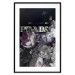 Wall Poster Prada in Flowers - composition of flowers and silver text on a black background 131798 additionalThumb 17