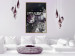 Wall Poster Prada in Flowers - composition of flowers and silver text on a black background 131798 additionalThumb 12