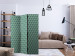 Room Separator Monochromatic Cubes (3-piece) - green geometric 3D background 132698 additionalThumb 4