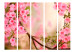 Room Separator Pink Azalea II (5-piece) - composition in pink flowers on branches 132798 additionalThumb 3
