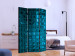 Room Divider Azure Mosaic (3-piece) - shiny blue composition 133198 additionalThumb 2