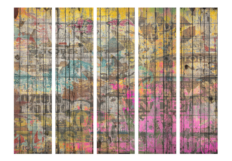 Room Divider Screen Freestyle II - texture with abstract graffiti-style patterns 133898 additionalImage 3