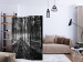 Room Separator Grey Wilderness - black and white forest landscape with densely arranged trees 134098 additionalThumb 4