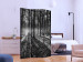 Room Separator Grey Wilderness - black and white forest landscape with densely arranged trees 134098 additionalThumb 2