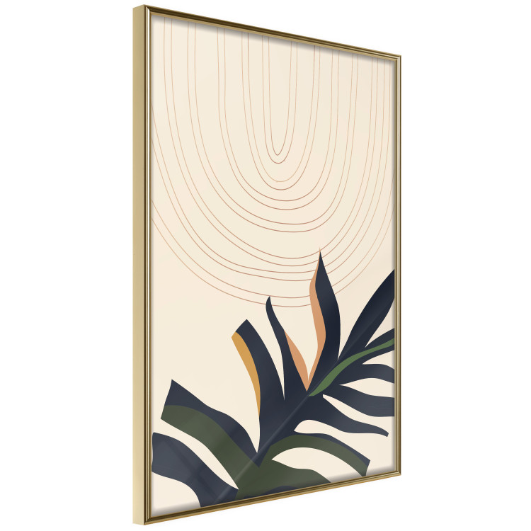 Wall Poster Plant Aura - boho-style abstraction with a leaf of a green plant 137498 additionalImage 4