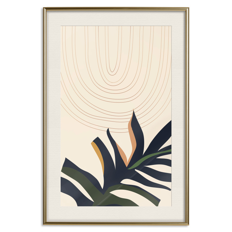 Wall Poster Plant Aura - boho-style abstraction with a leaf of a green plant 137498 additionalImage 10