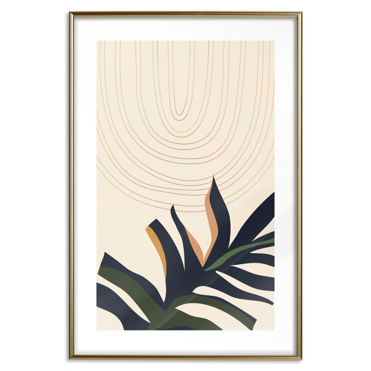 Wall Poster Plant Aura - boho-style abstraction with a leaf of a green plant 137498 additionalImage 8