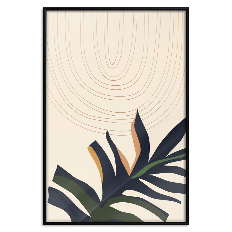 Wall Poster Plant Aura - boho-style abstraction with a leaf of a green plant 137498 additionalImage 15