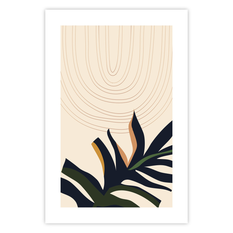 Wall Poster Plant Aura - boho-style abstraction with a leaf of a green plant 137498 additionalImage 13