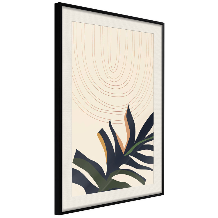 Wall Poster Plant Aura - boho-style abstraction with a leaf of a green plant 137498 additionalImage 3