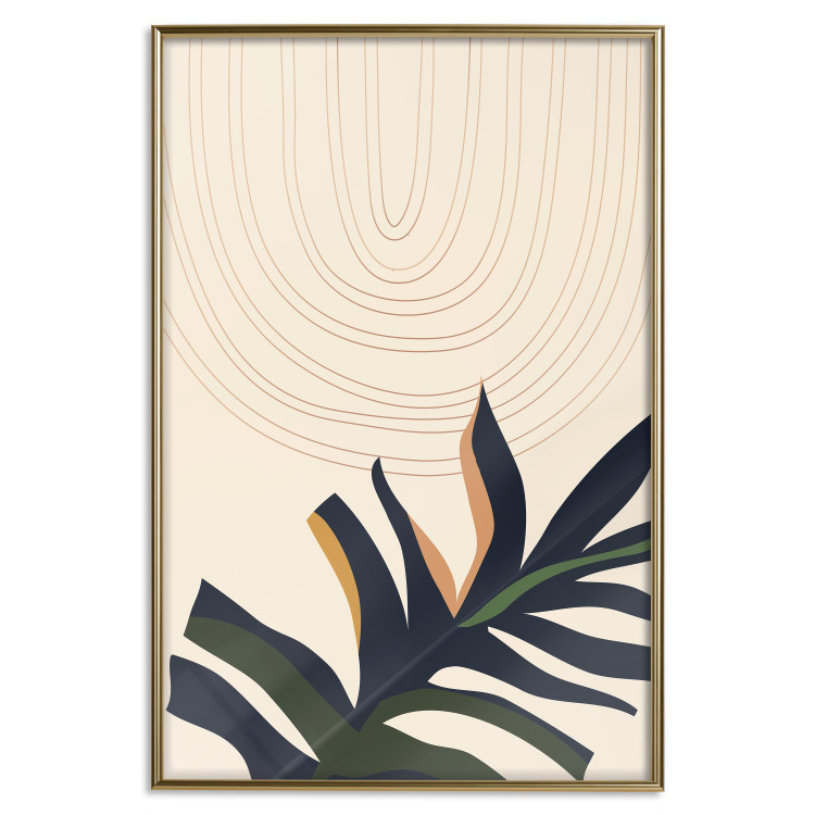Wall Poster Plant Aura - boho-style abstraction with a leaf of a green plant 137498 additionalImage 10