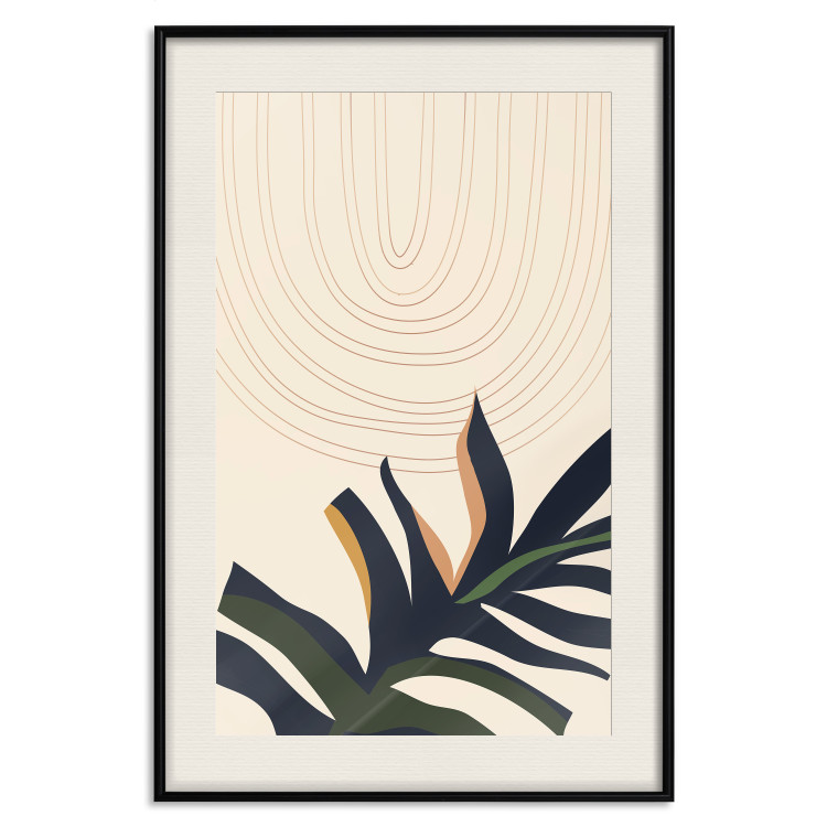 Wall Poster Plant Aura - boho-style abstraction with a leaf of a green plant 137498 additionalImage 11
