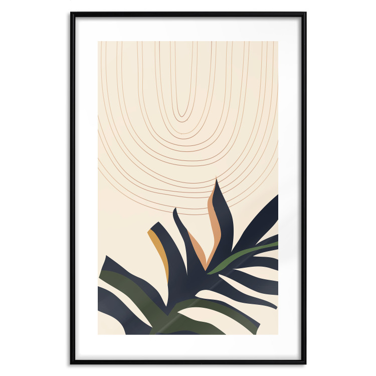 Wall Poster Plant Aura - boho-style abstraction with a leaf of a green plant 137498 additionalImage 13