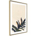 Wall Poster Plant Aura - boho-style abstraction with a leaf of a green plant 137498 additionalThumb 2