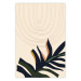 Wall Poster Plant Aura - boho-style abstraction with a leaf of a green plant 137498