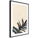 Wall Poster Plant Aura - boho-style abstraction with a leaf of a green plant 137498 additionalThumb 3