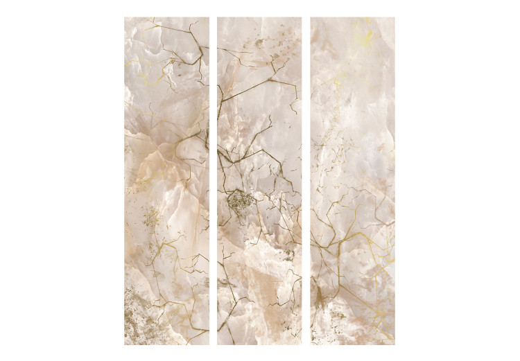 Room Separator Golden Dream (3-piece) - Abstraction on marble texture background 138098 additionalImage 3