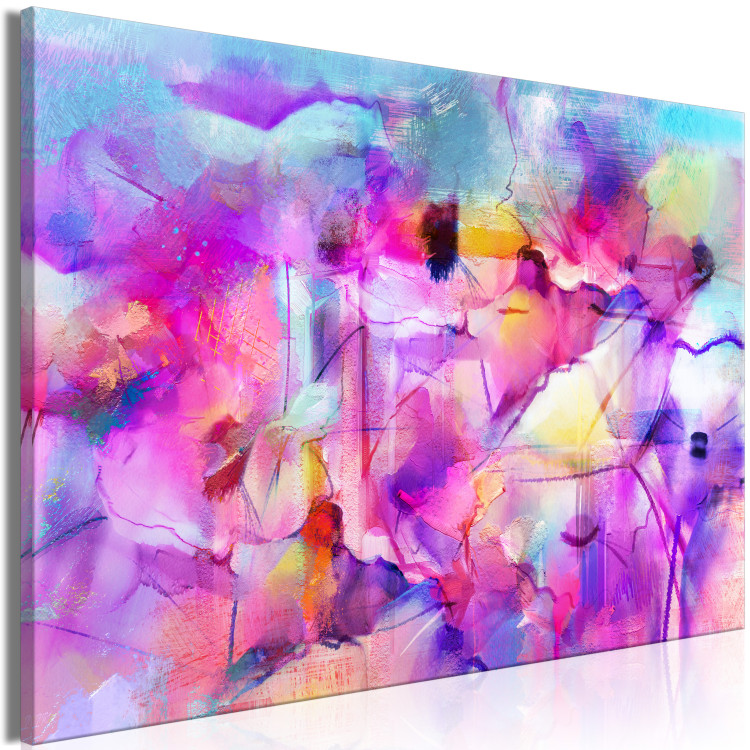 Canvas Crazy Colors (1-piece) Wide - watercolors in colorful abstraction 138198 additionalImage 2