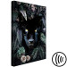 Canvas Print Black Panther in Leaves (1-piece) Vertical - cat in dense jungle 138598 additionalThumb 6