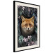 Poster Fox in Flowers - portrait of a fox against a background of green plants and flowers 138698 additionalThumb 2