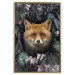 Poster Fox in Flowers - portrait of a fox against a background of green plants and flowers 138698 additionalThumb 21