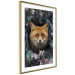 Poster Fox in Flowers - portrait of a fox against a background of green plants and flowers 138698 additionalThumb 11