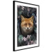 Poster Fox in Flowers - portrait of a fox against a background of green plants and flowers 138698 additionalThumb 14