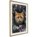 Poster Fox in Flowers - portrait of a fox against a background of green plants and flowers 138698 additionalThumb 25