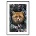 Poster Fox in Flowers - portrait of a fox against a background of green plants and flowers 138698 additionalThumb 16