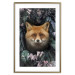 Poster Fox in Flowers - portrait of a fox against a background of green plants and flowers 138698 additionalThumb 20
