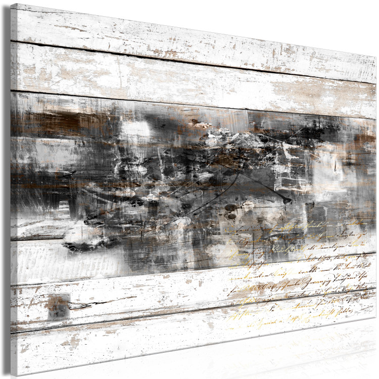 Canvas Restlessness (1-piece) Wide - worn planks and abstraction within 142798 additionalImage 2