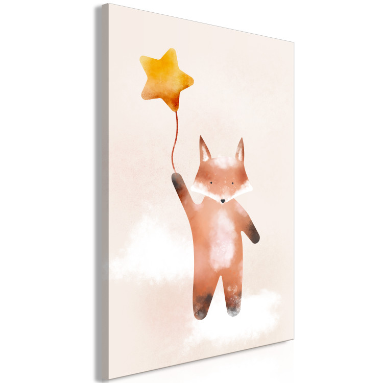 Canvas Fox and Star (1-piece) Vertical - colorful illustration for children 143498 additionalImage 2