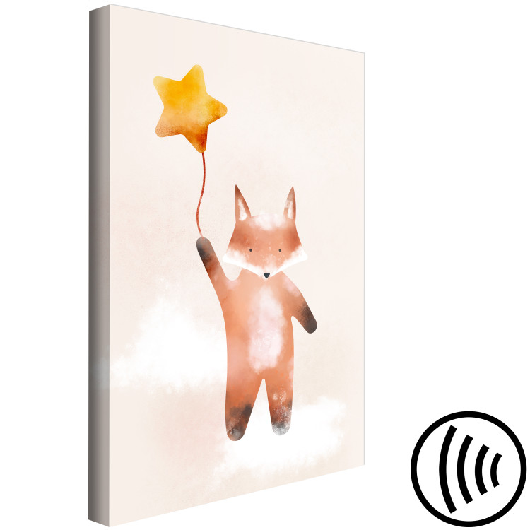 Canvas Fox and Star (1-piece) Vertical - colorful illustration for children 143498 additionalImage 6