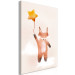 Canvas Fox and Star (1-piece) Vertical - colorful illustration for children 143498 additionalThumb 2