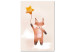 Canvas Fox and Star (1-piece) Vertical - colorful illustration for children 143498