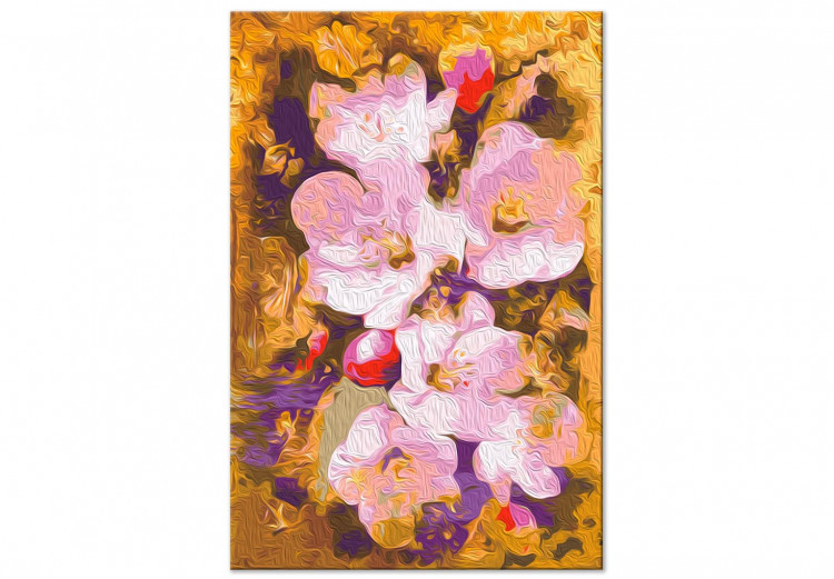 Paint by Number Kit Blooming Twig - Colorful Cherry Blossoms on a Golden Background 146198 additionalImage 3