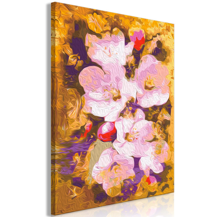 Paint by Number Kit Blooming Twig - Colorful Cherry Blossoms on a Golden Background 146198 additionalImage 5