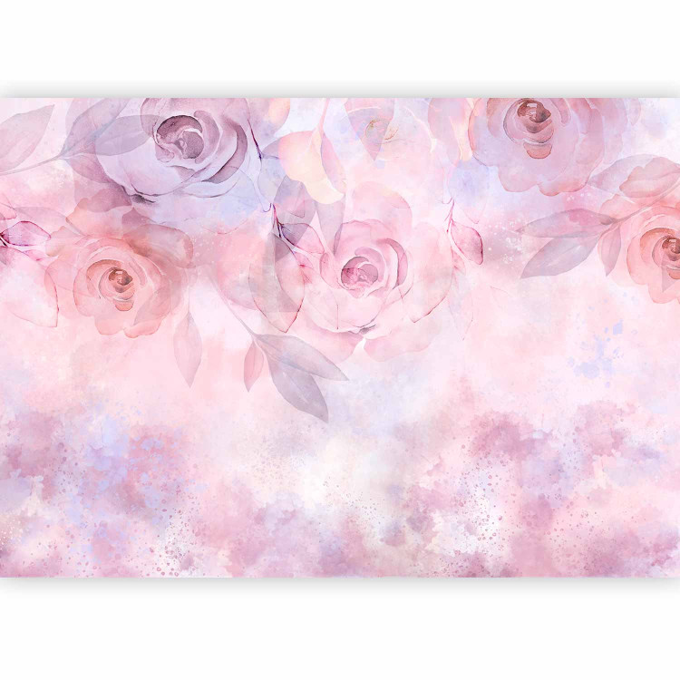 Wall Mural Moody Roses - Pink Abstract Flowers in a Romantic Style 146598 additionalImage 5