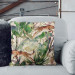 Decorative Microfiber Pillow Savannah parchment - tropical vegetation, cheetahs on beige background cushions 146898 additionalThumb 2