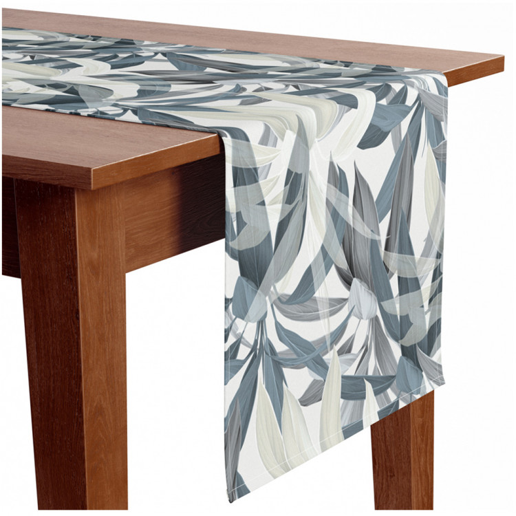 Table Runner Leaf composition - theme in green and grey tones 147298