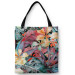 Shopping Bag Coloured leaves - subtle floral pattern in watercolour style 147598