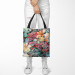 Shopping Bag Coloured leaves - subtle floral pattern in watercolour style 147598 additionalThumb 2