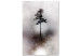 Canvas Print Tall Tree (1-piece) - plant landscape on a gray-brown background 148898