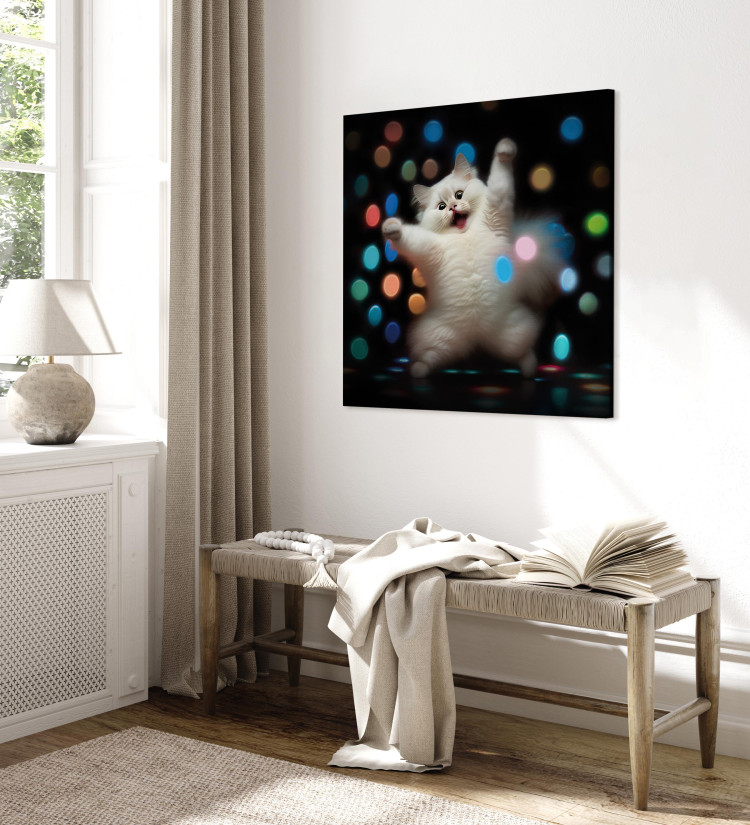 Canvas AI Persian Cat - Dancing Animal in Disco Dots - Square 150198 additionalImage 10