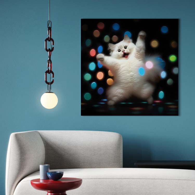 Canvas AI Persian Cat - Dancing Animal in Disco Dots - Square 150198 additionalImage 11